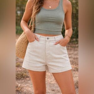 Universal Thread High Waist Striped Denim Sailor Shorts
